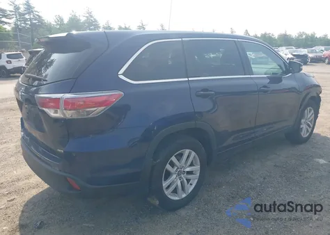 2016 Toyota Highlander Le V6 z USA, uszkodzony, nr VIN 5TDBKRFH4GS342532